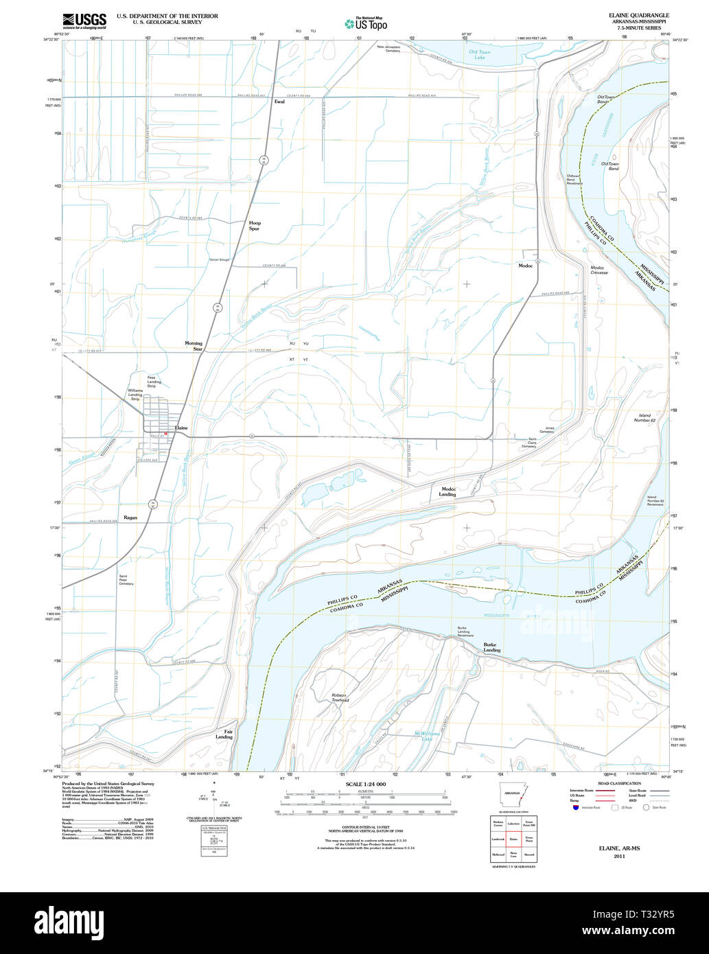 Elaine arkansas map hires stock photography and images Alamy