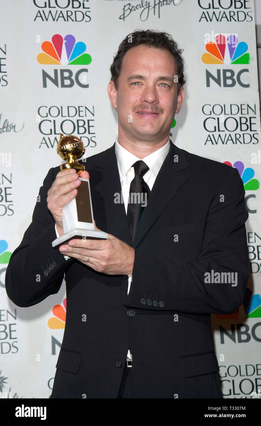 Los Angeles Ca January 21 2001 Actor Tom Hanks At The 2001 Golden