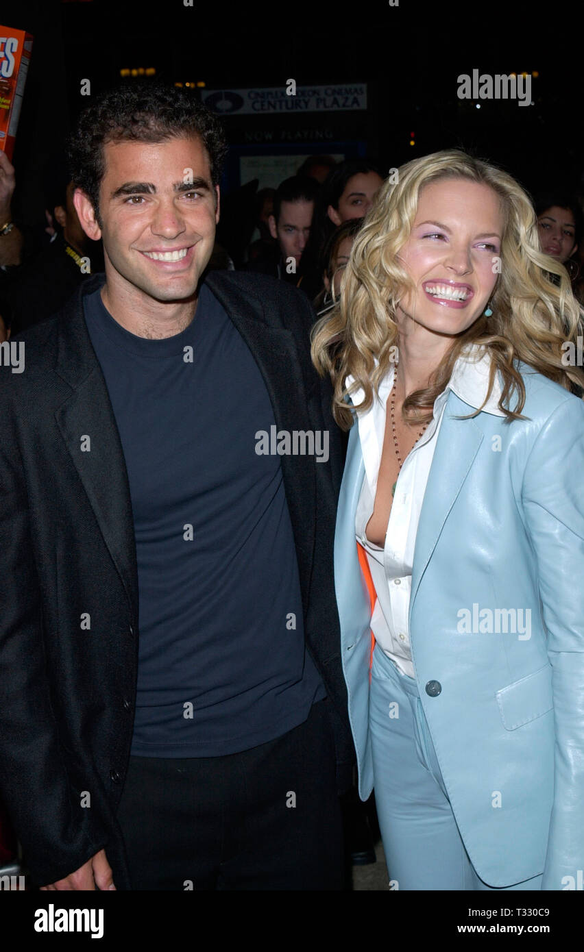 LOS ANGELES, CA. January 23, 2001: Actress BRIDGETTE WILSON-SAMPRAS & husband tennis star PETE SAMPRAS at the Los Angeles premiere of her new movie The Wedding Planner. The couple married last September. © Paul Smith/Featureflash Stock Photo