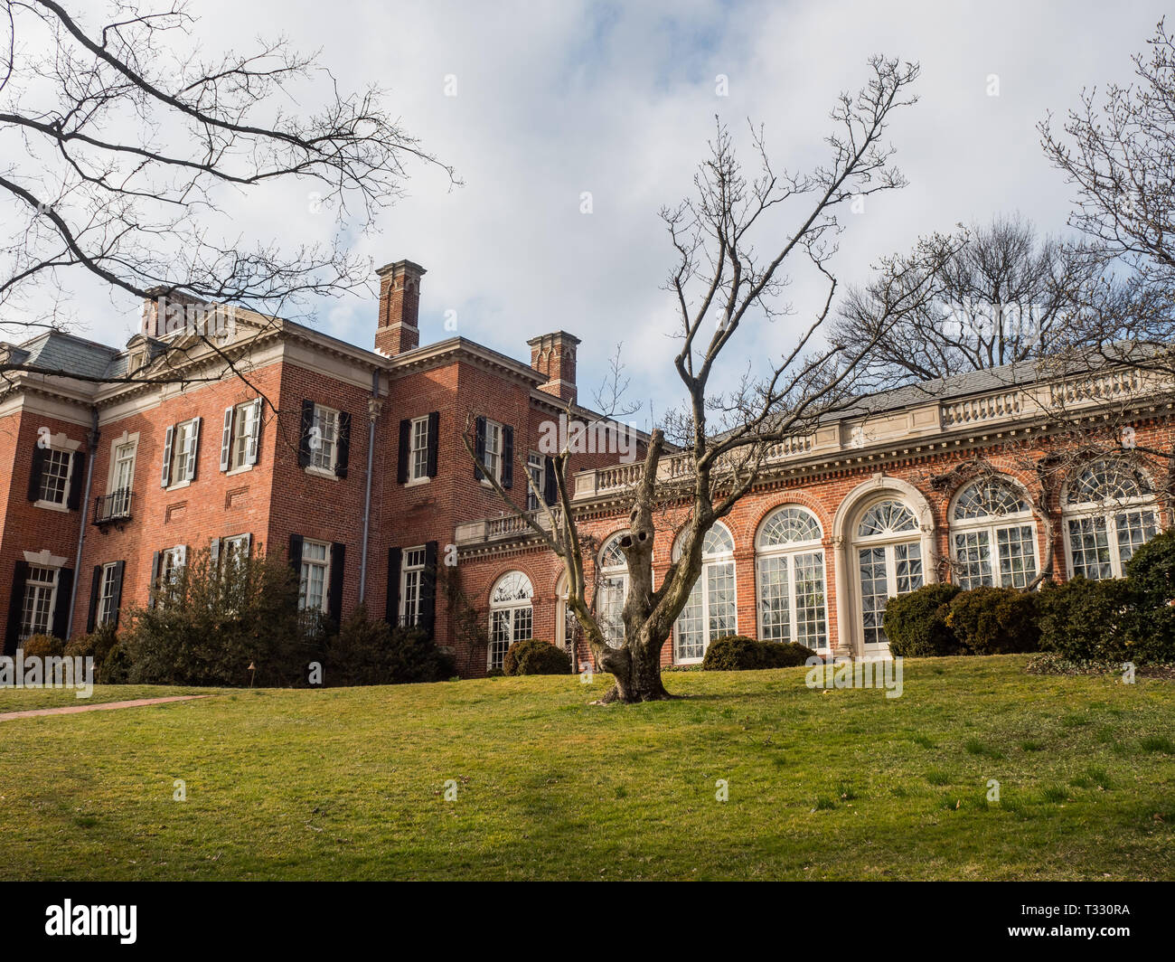Washington DC, USA, 2 March 2019. Mansion at Dumbarton Oaks ouse and