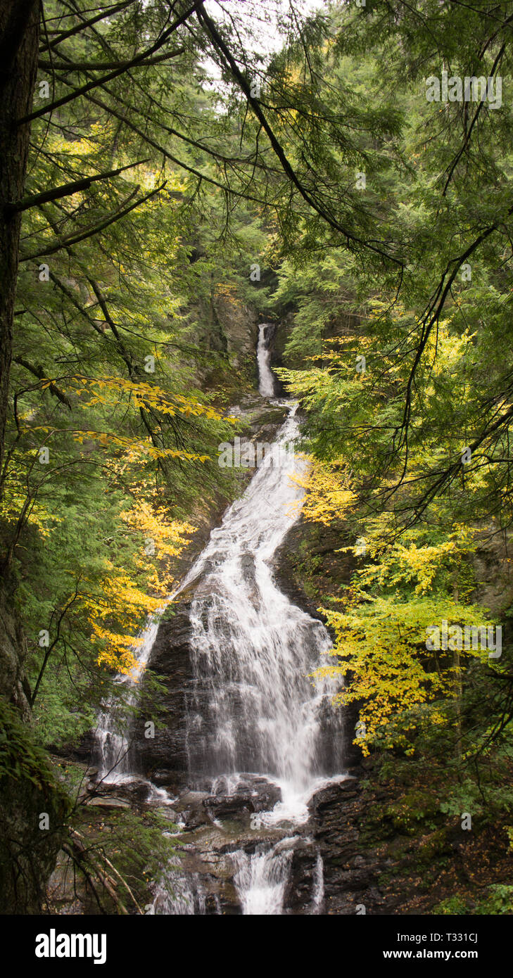 Moss Glen Falls near Stowe Vt. Stock Photo