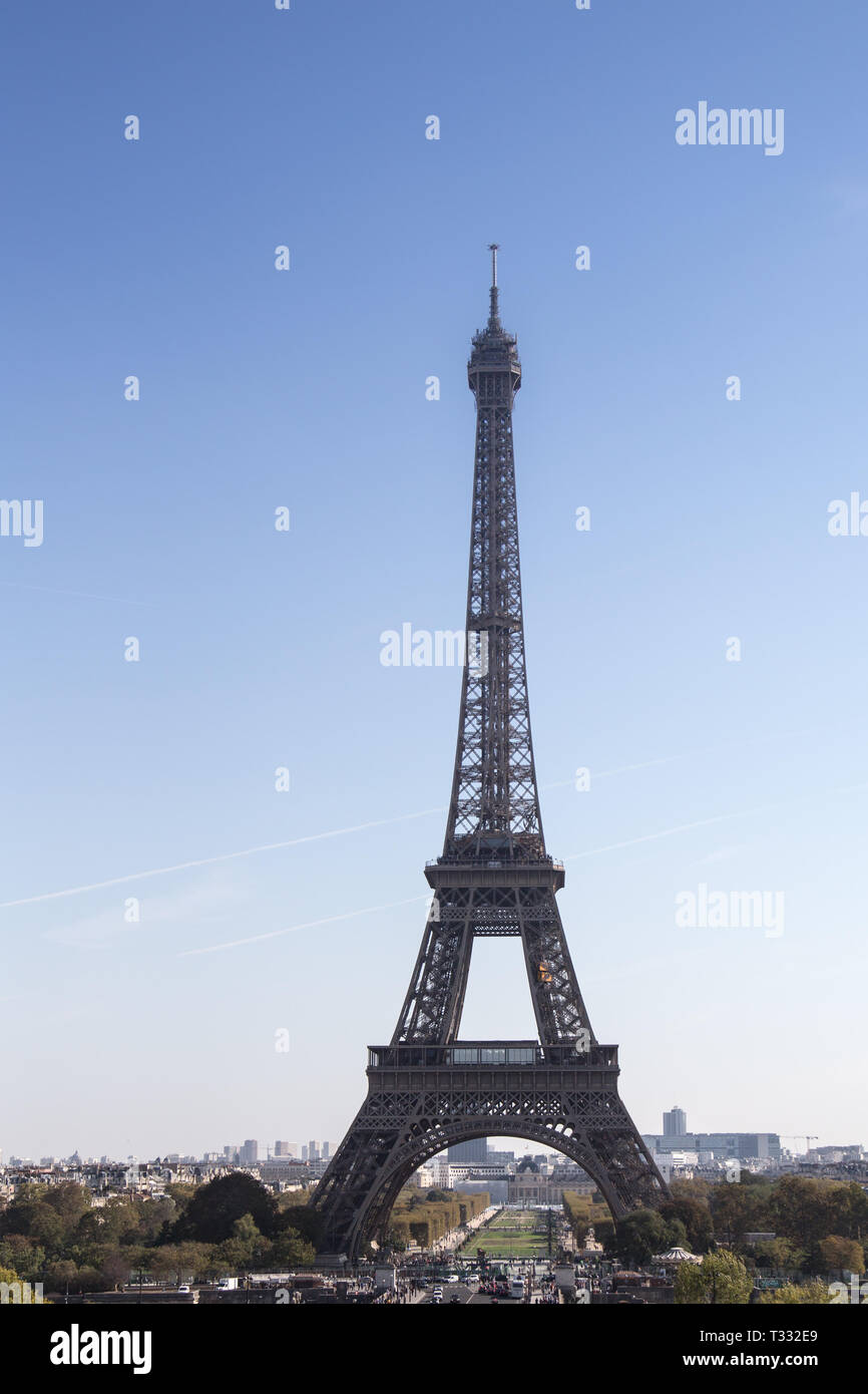 Eiffel Tower, symbol of Paris, France. Paris Best Destinations in Europe/ Stock Photo