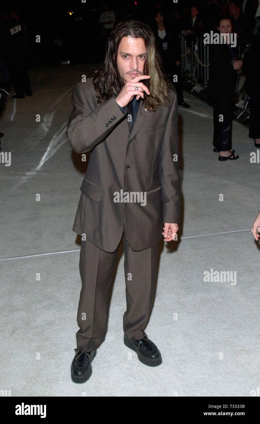 LOS ANGELES, CA. March 29, 2001: Actor JOHNNY DEPP at the Hollywood premiere of his new movie Blow. © Paul Smith/Featureflash Stock Photo