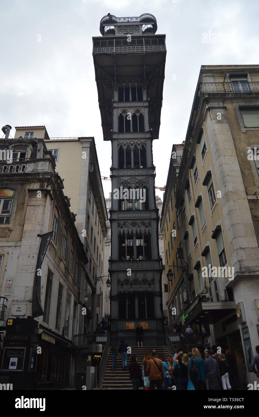 Santa Justa Elevator From Which You Can See Beautiful Views Built By ...