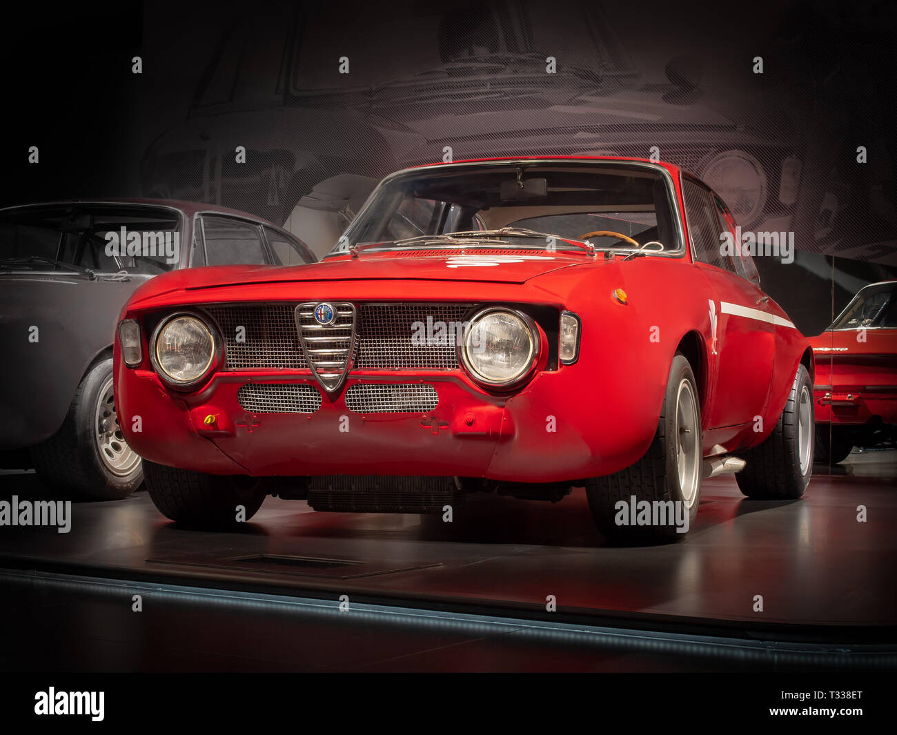 Arese Italy February 13 19 1970 Alfa Romeo Gta 1300 Junior In The Alfa Romeo Museum Museo Storico Alfa Romeo Stock Photo Alamy