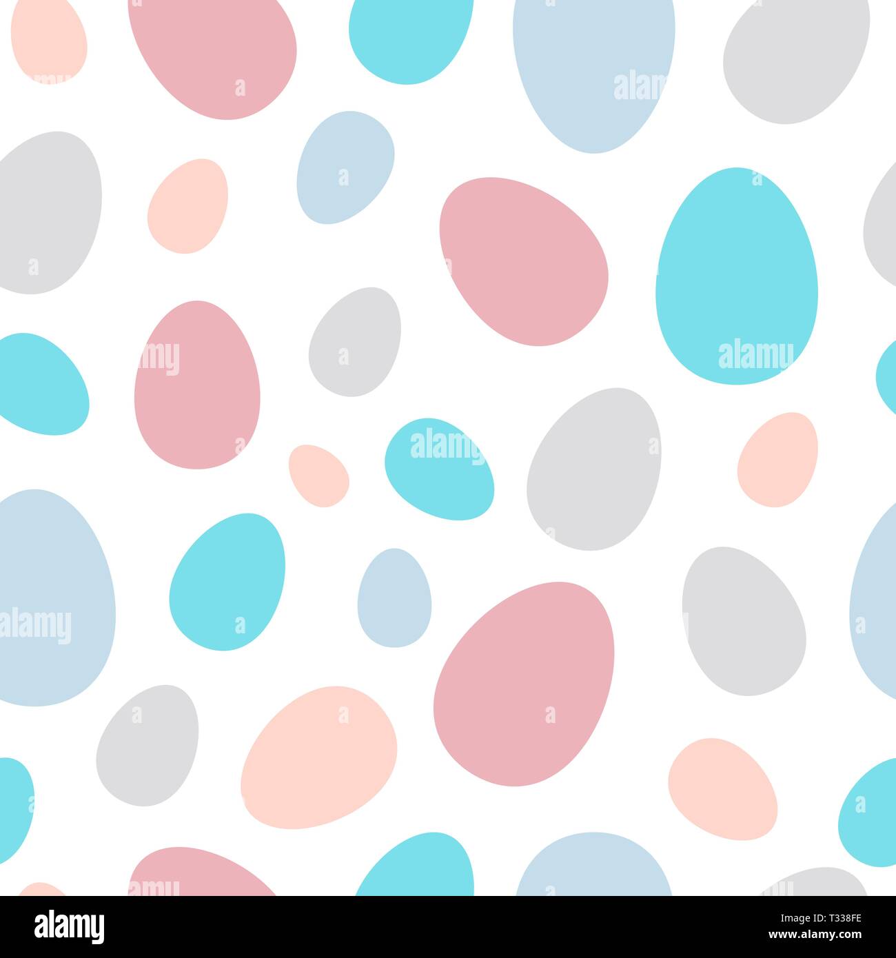Colorful different size eggs vector seamless pattern. Beautiful background easter theme. Easter eggs. Easter symbol, concept. Stock Vector