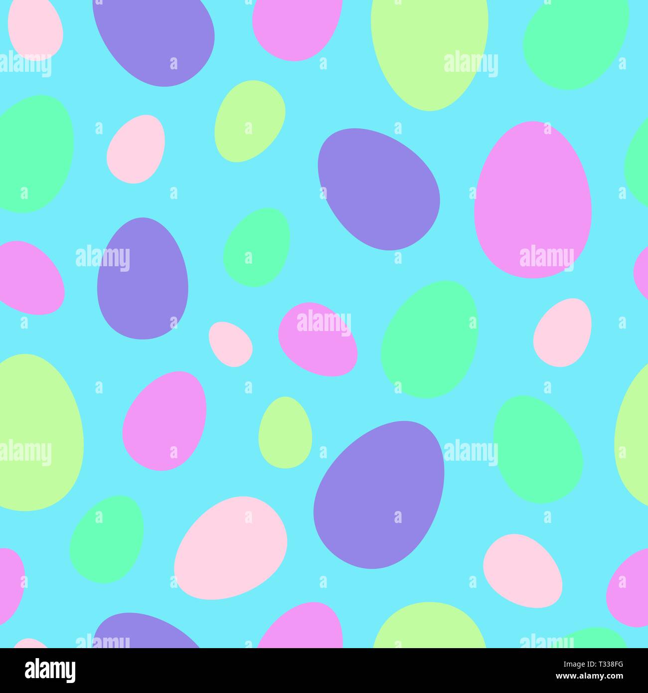 Colorful different size eggs vector seamless pattern. Beautiful background easter theme. Easter eggs. Easter symbol, concept. Stock Vector