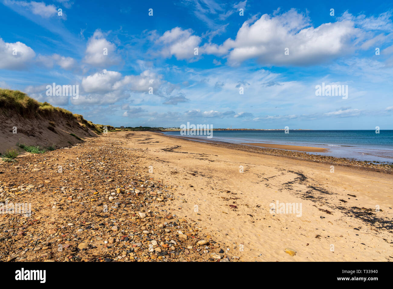 North Beach in Cambois near Blyth, Northumberland, England, UK Stock Photo