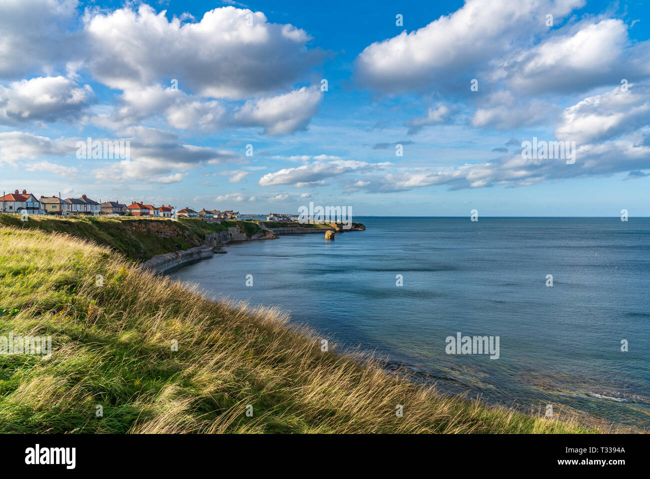 North Sea coast in Hartley, Northumberland, England, UK Stock Photo