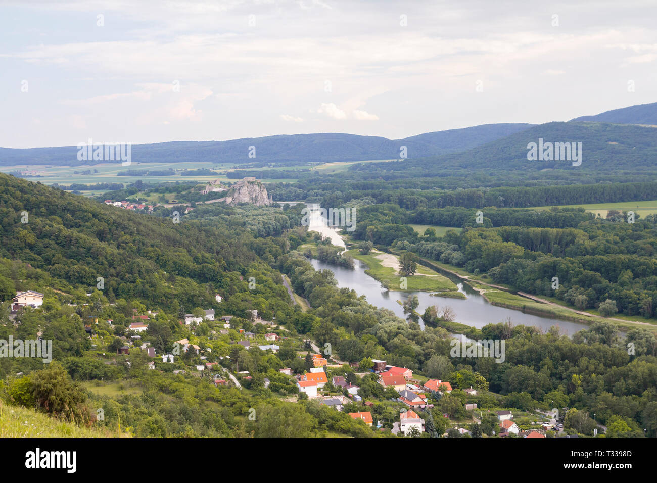 summer landscape with Danuber river in Bratislava, Slovakia Stock Photo
