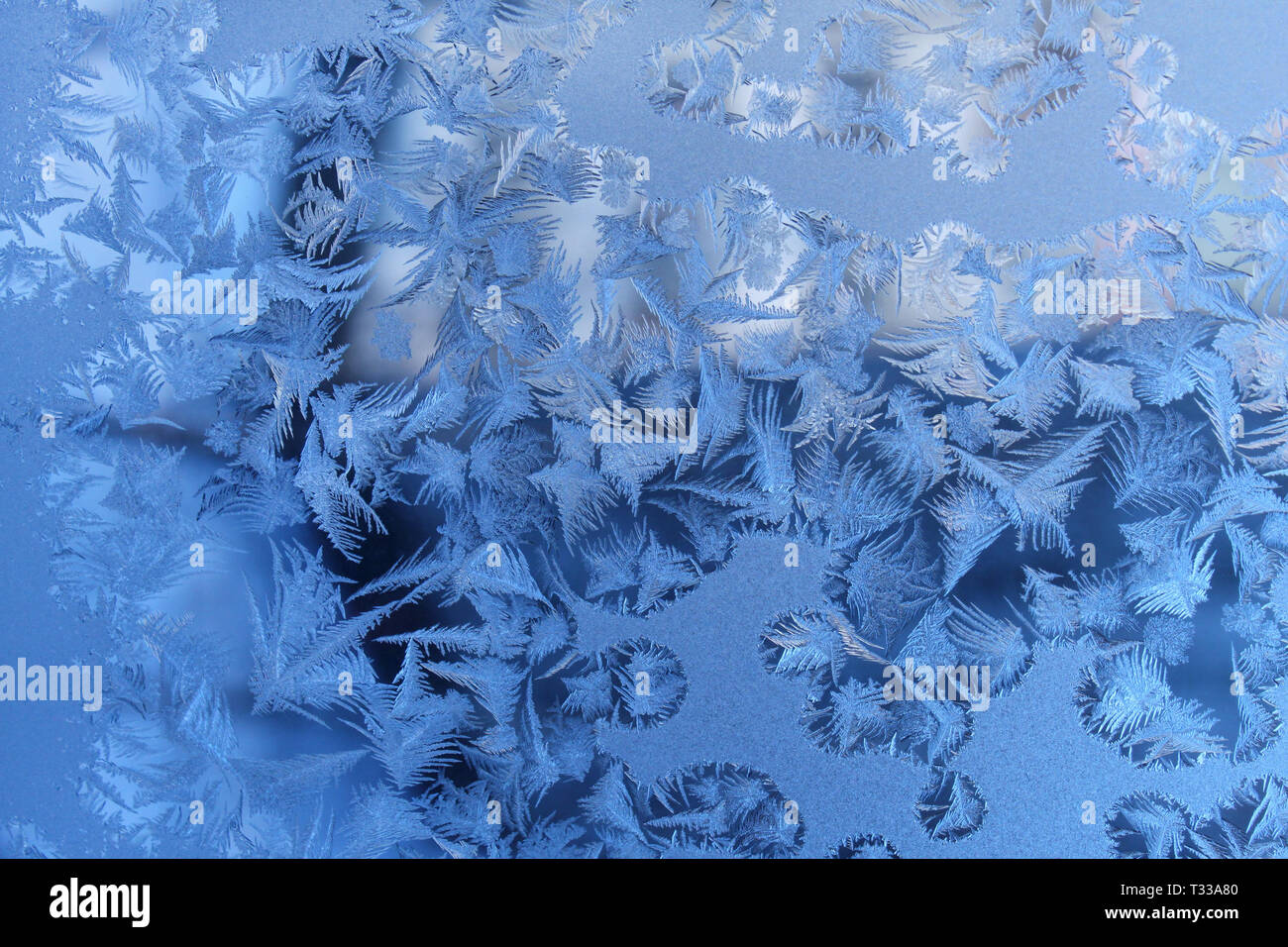 frosty natural pattern on winter window Stock Photo - Alamy