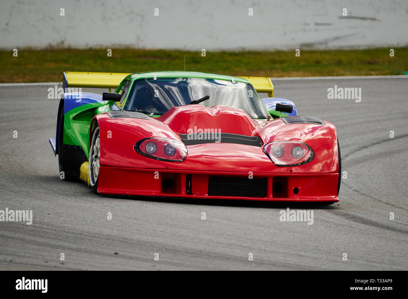 Barcelona, Spain. 6 April, 2019. Alexandre Leroy (BEL) driving the Marcos  LM600 1995 during the Espiritu de Montjuic at the Circuit of Catalunya.  Cred Stock Photo - Alamy