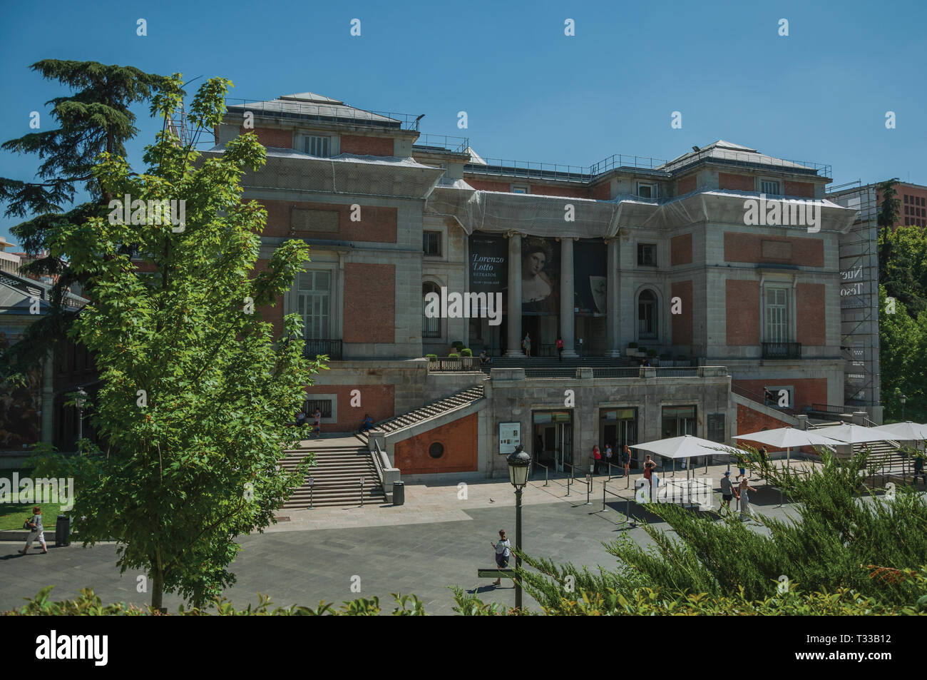 Facade of the Prado Museum, with one of the best art collections in the