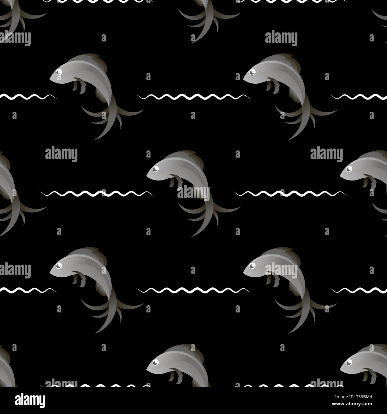 Fresh Sea Fish Seamless Pattern Stock Vector Image & Art - Alamy