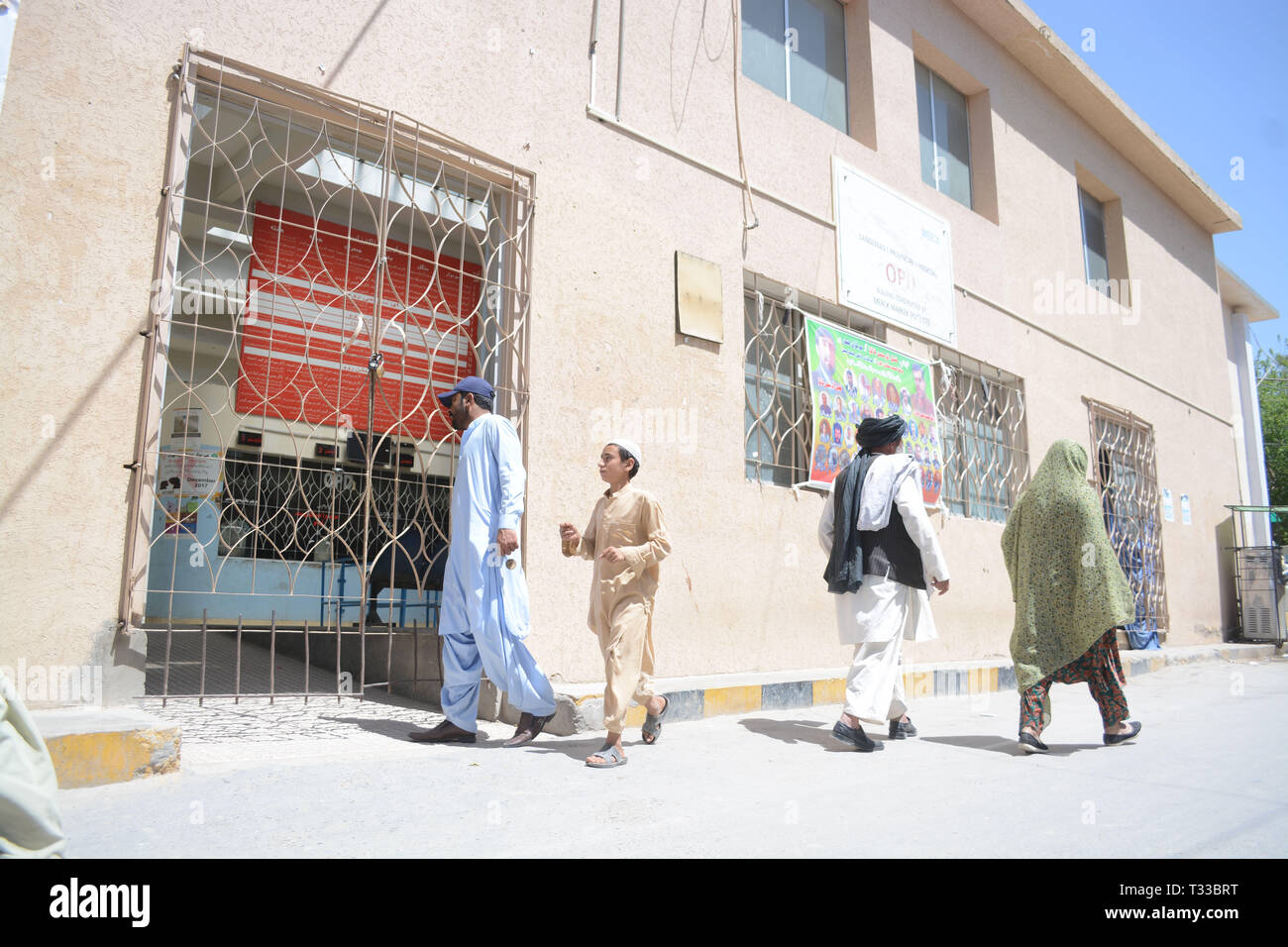 QUETTA-PAKISTAN, April 06, 2019: The out Patient Department (OPD) of Sandeman Provincial hospital due to strike of Doctors Action Committee Stock Photo