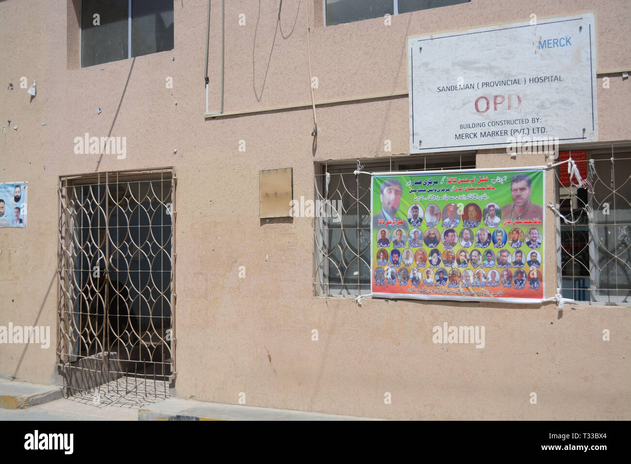 QUETTA-PAKISTAN, April 06, 2019: The out Patient Department (OPD) of Sandeman Provincial hospital due to strike of Doctors Action Committee Stock Photo