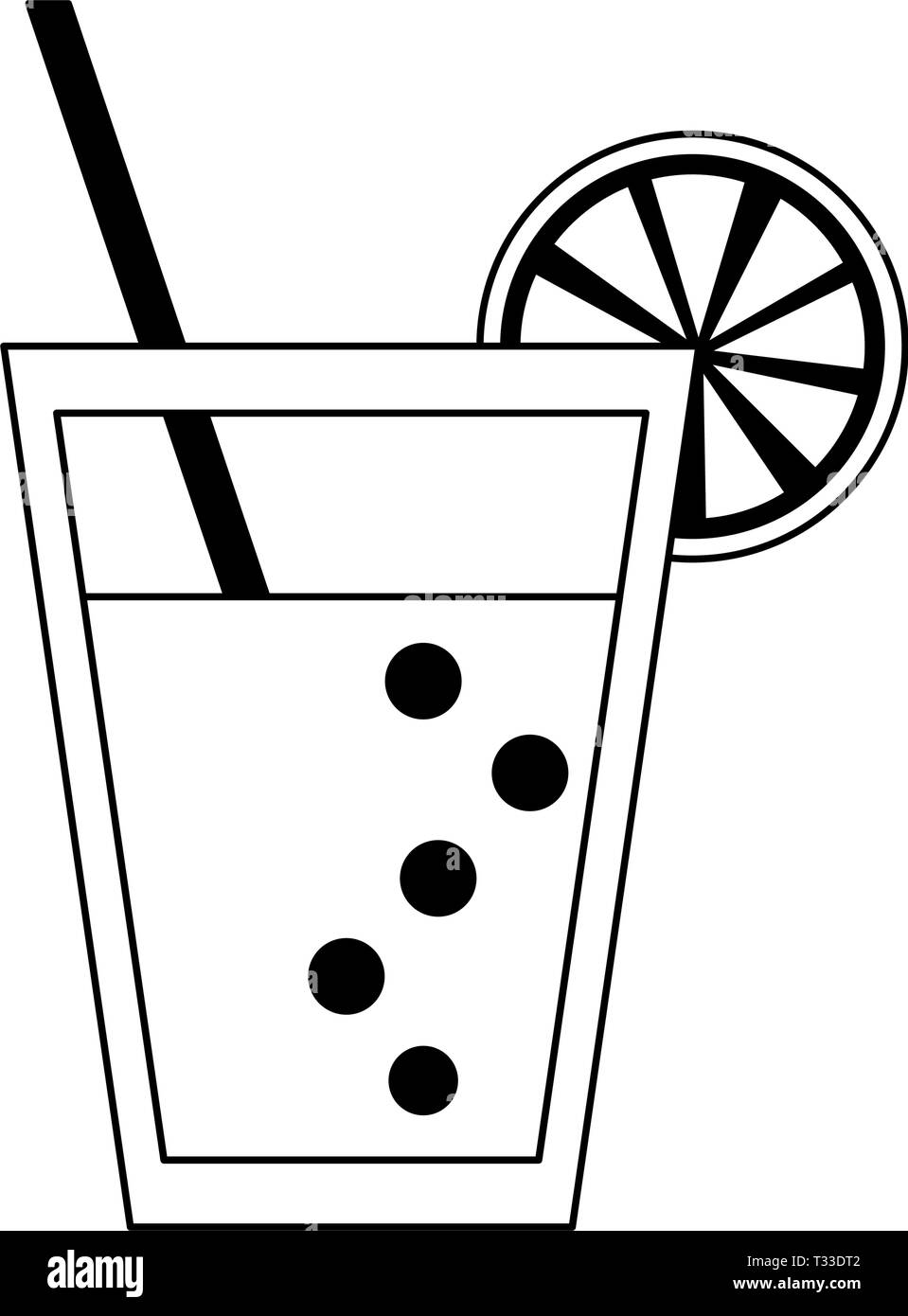 Orange juice cup with straw drink Stock Vector Image & Art Alamy