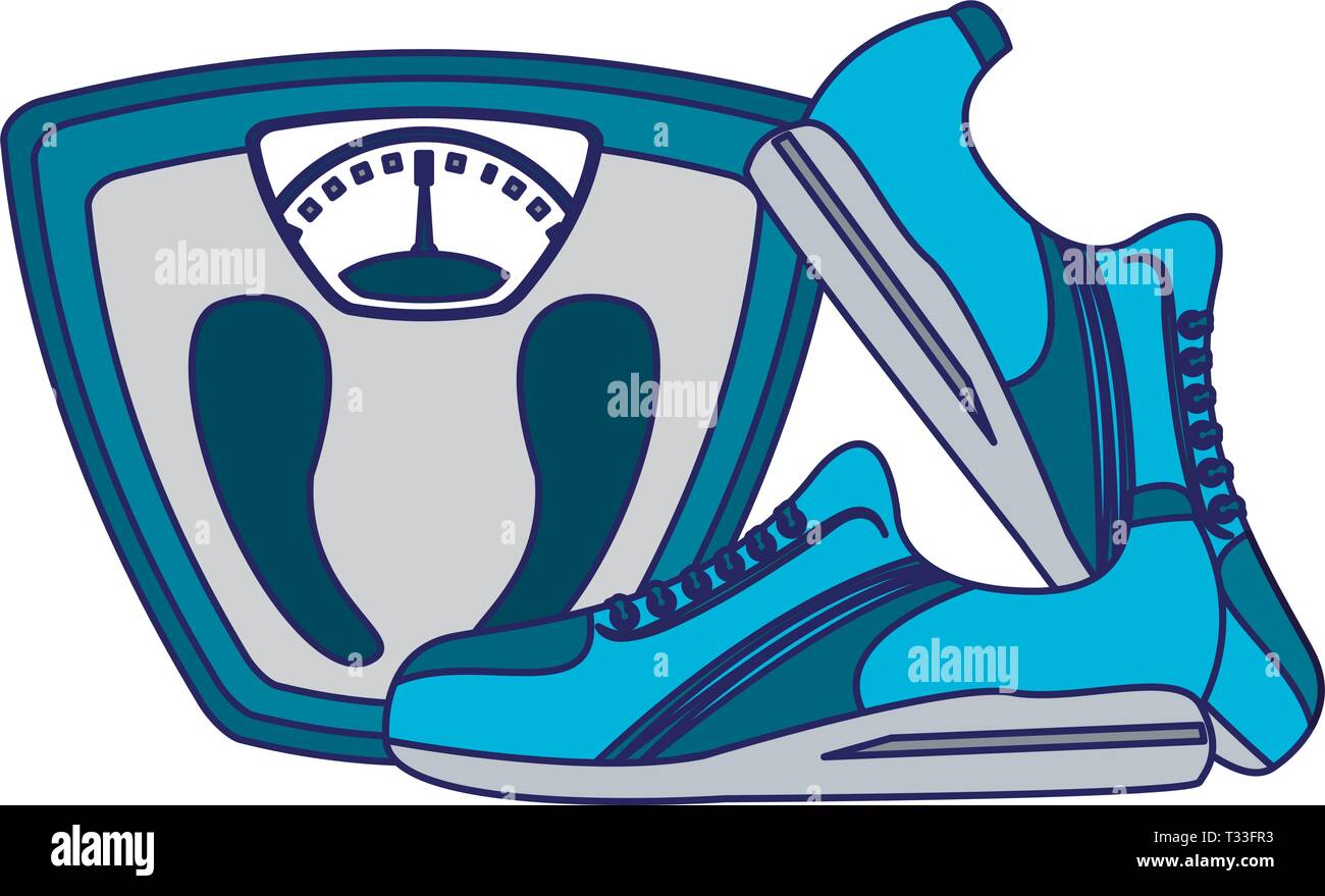 Fitness and gym equipment blue lines Stock Vector Image & Art - Alamy