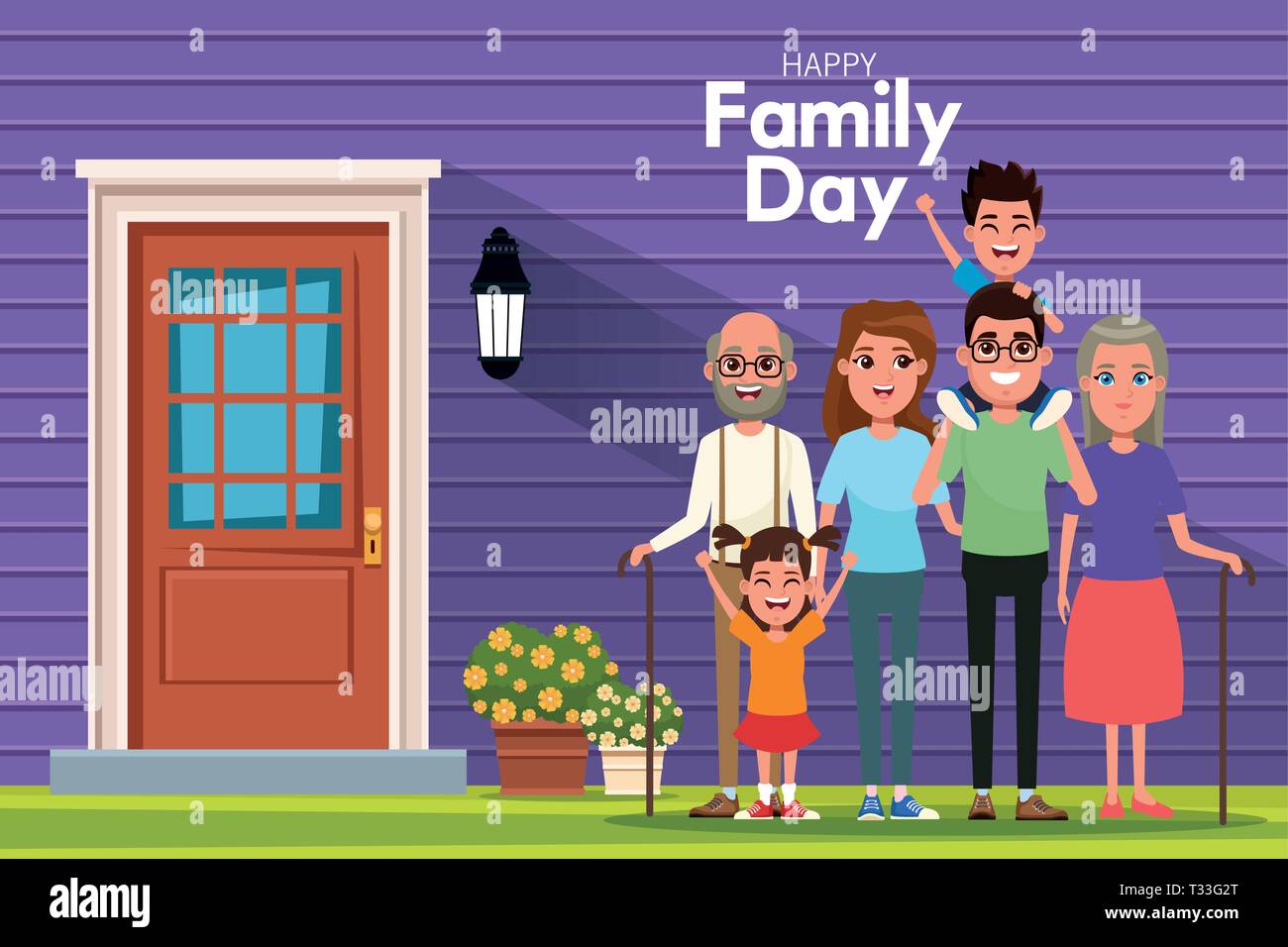 Happy family day Stock Vector