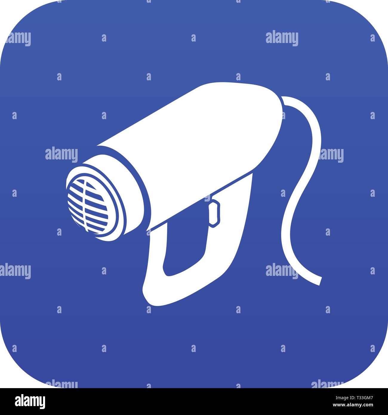 Heat power tool icon blue vector isolated on white background Stock ...