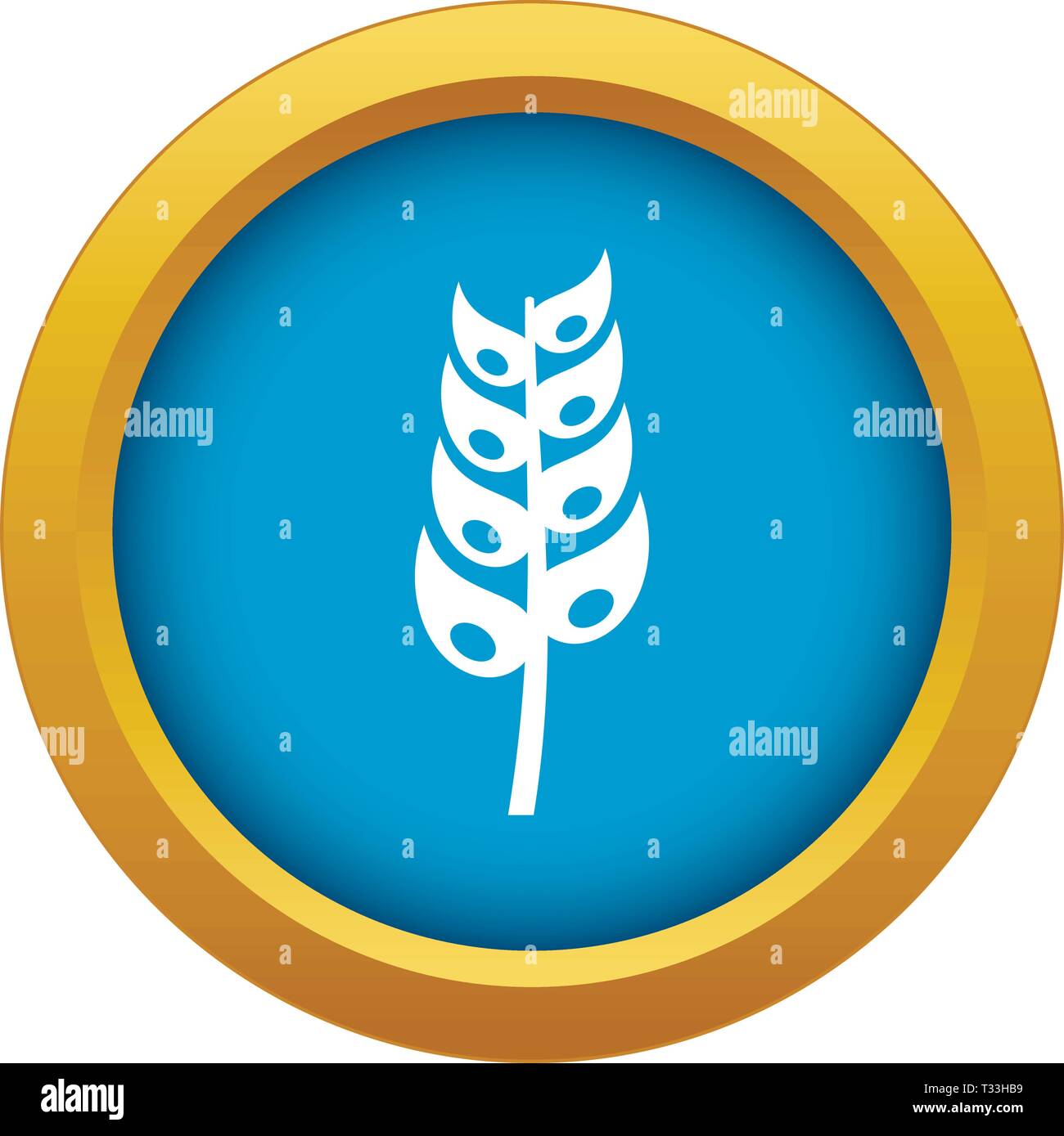 Ripe spica icon blue vector isolated on white background for any design ...
