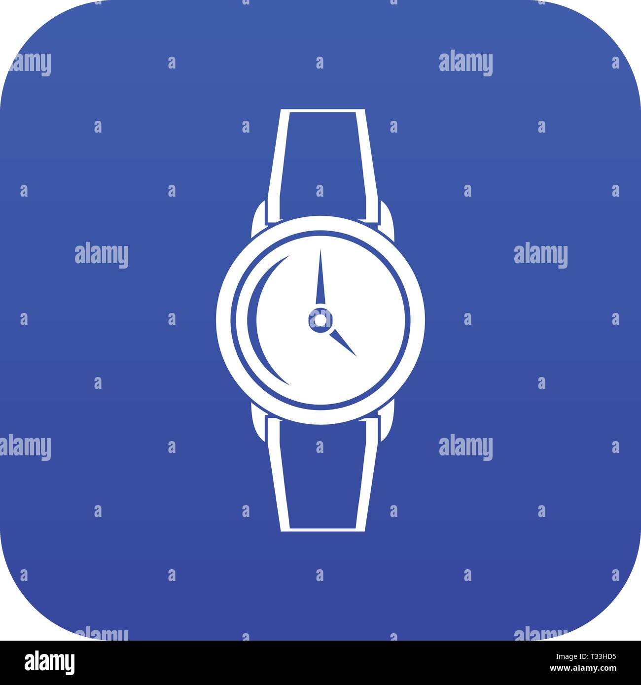 Wristwatch icon digital blue for any design isolated on white vector ...