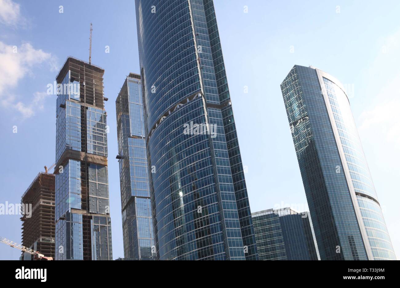 skyscraper develop on sky background at day Stock Photo - Alamy