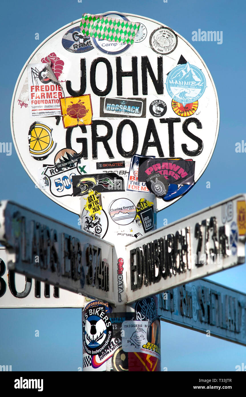 John O’Groats sign Stock Photo