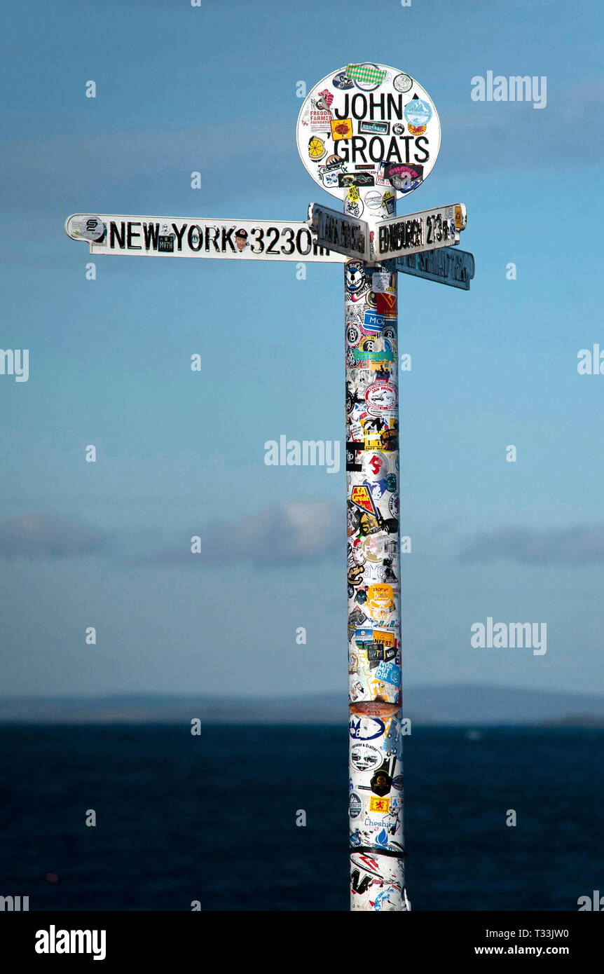 John O’Groats sign Stock Photo