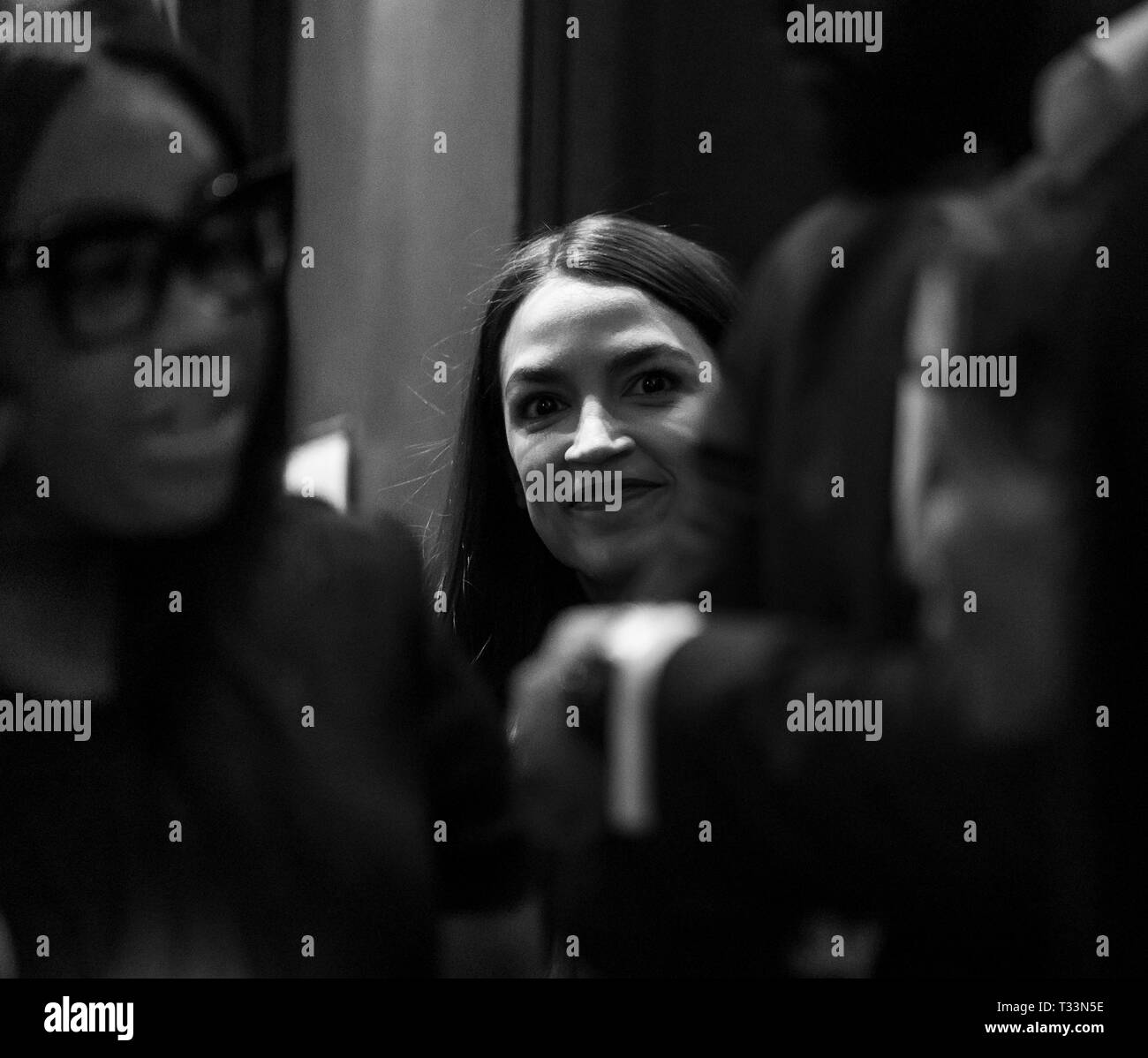 New York, United States. 05th Apr, 2019. US Congresswoman Alexandria Ocasio-Cortez attends National Action Network 2019 convention at Sheraton Times Square. Credit: Lev Radin/Pacific Press/Alamy Live News Stock Photo