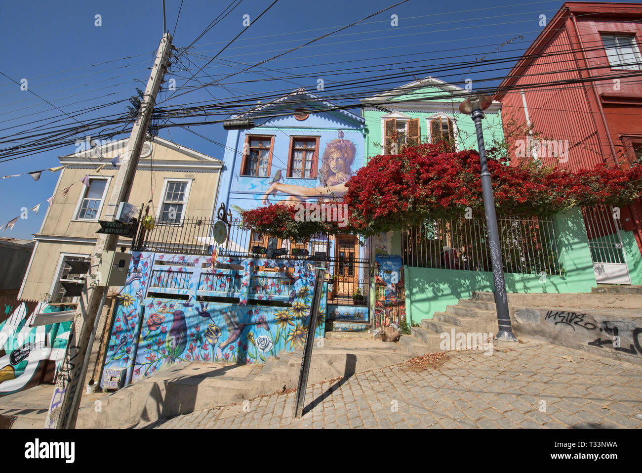 Historical Architecture Valparaiso Chile High Resolution Stock