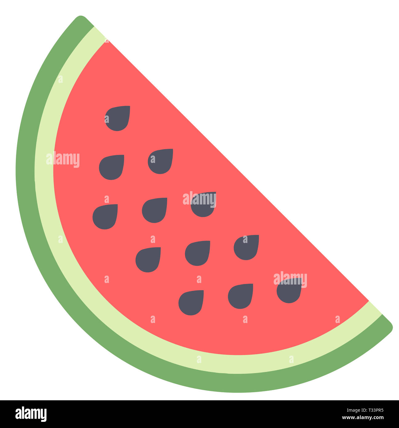 watermelon green red seeds fruit dessert juicy illustration Stock Photo