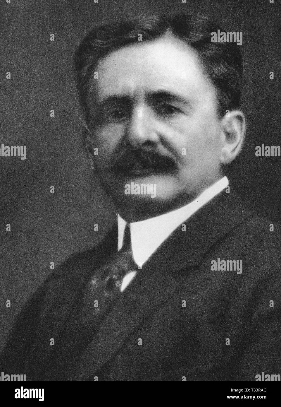 ALBERT MICHELSON 1852/1931 PREMIO NOBEL DE FISICA EN 1907. DISEÑO UN APARATO PAR MEDIR LA VELOCIDAD DE LA TIERRA. Stock Photo