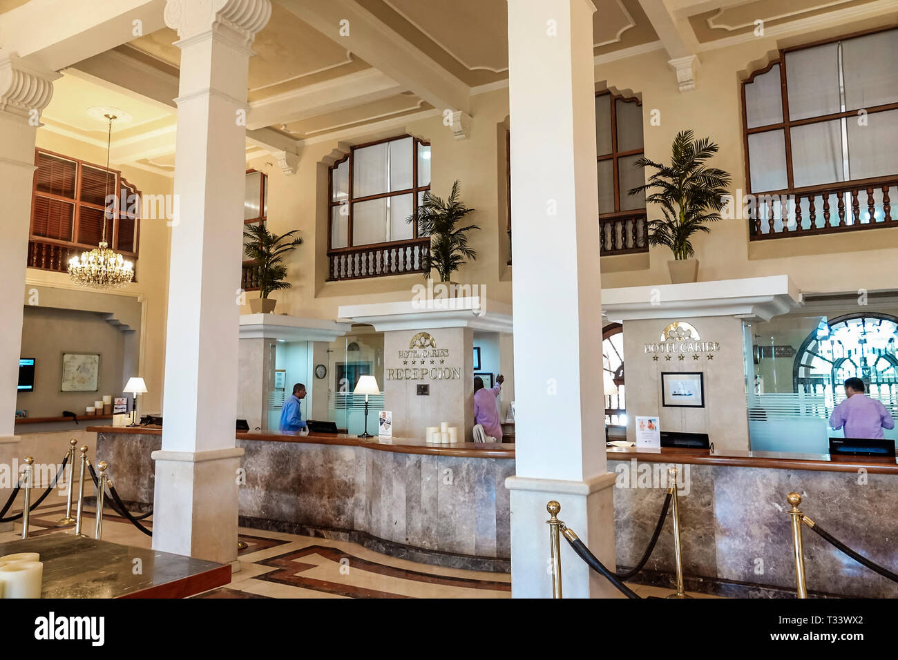 Cartagena Colombia Bocagrande Hotel Caribe Hotel Inside Lobby