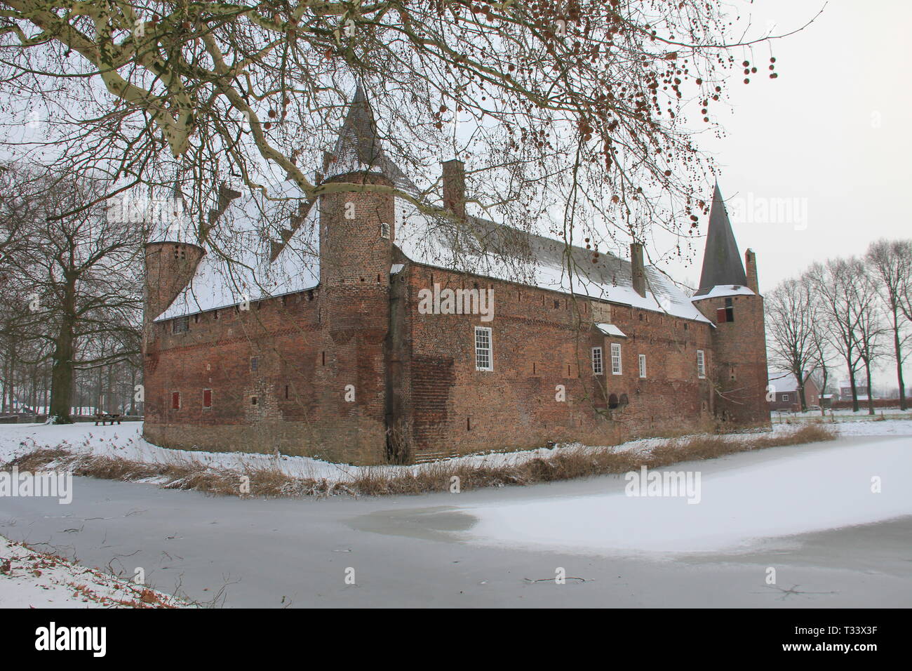 Hernen Castle in the winter Stock Photo