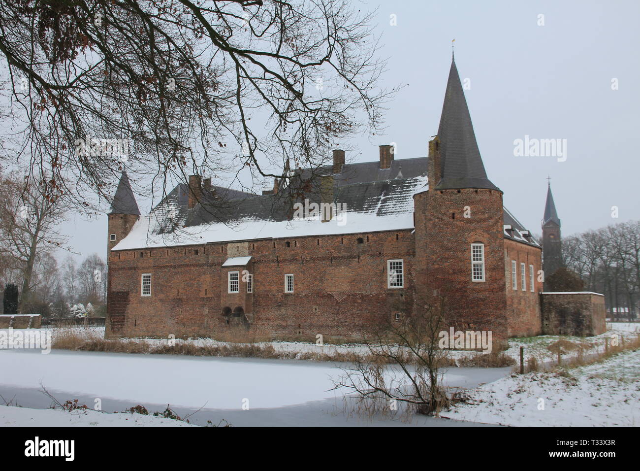 Hernen Castle in the winter Stock Photo