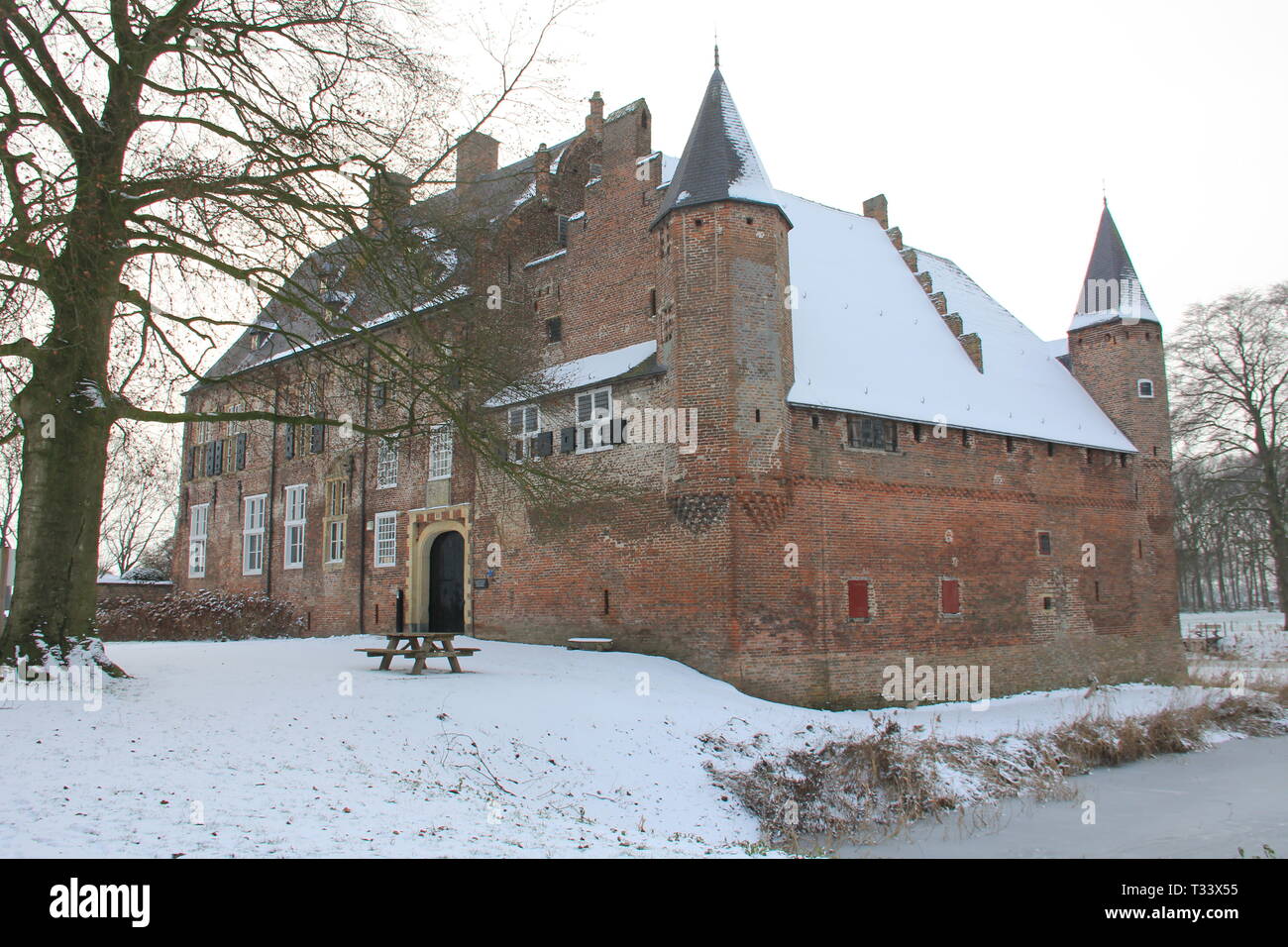 Hernen Castle in the winter Stock Photo