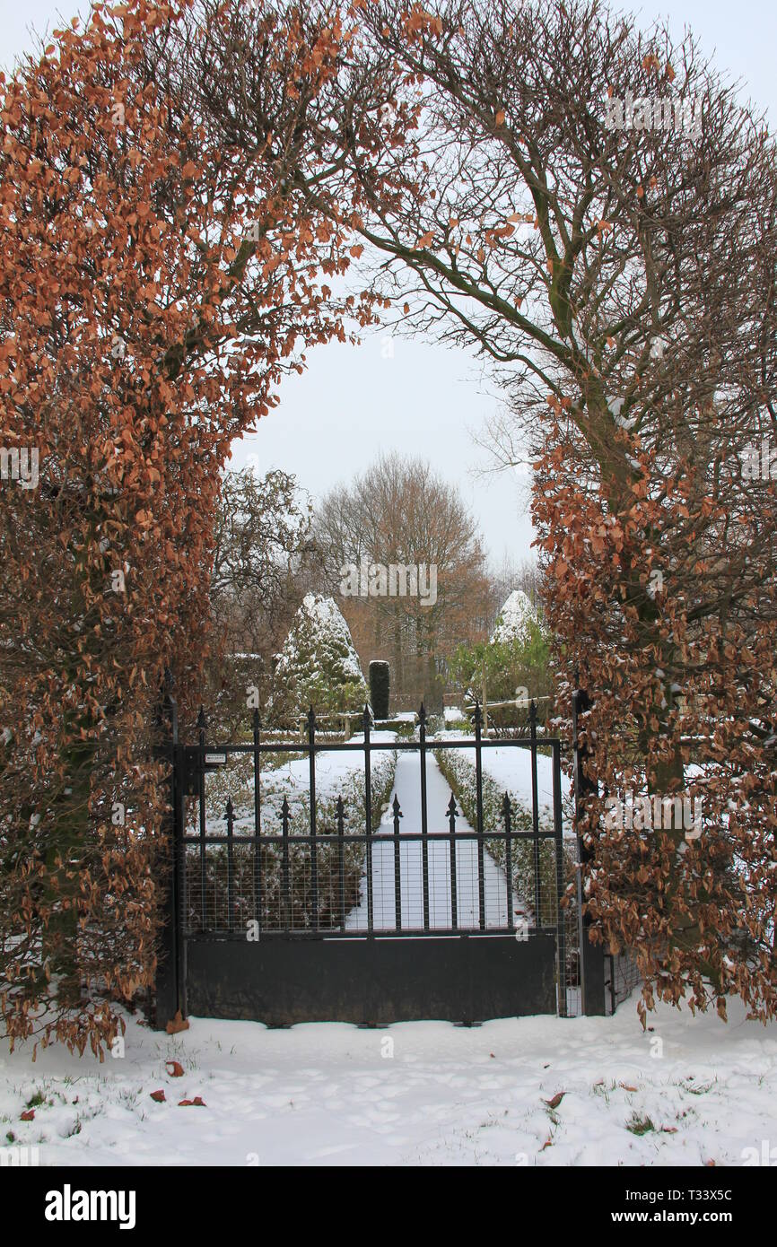 Hernen Castle in the winter Stock Photo