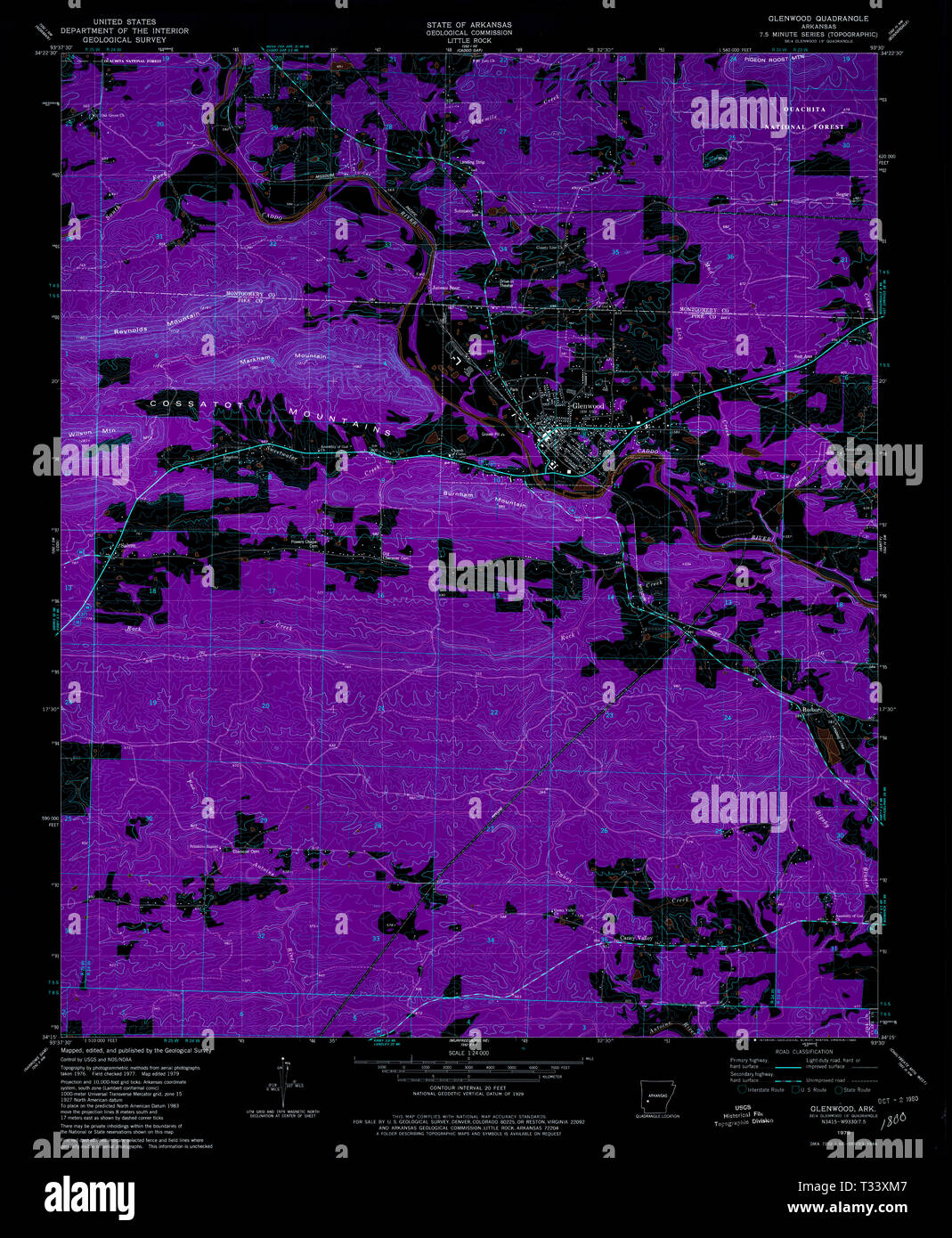Glenwood arkansas map hires stock photography and images Alamy