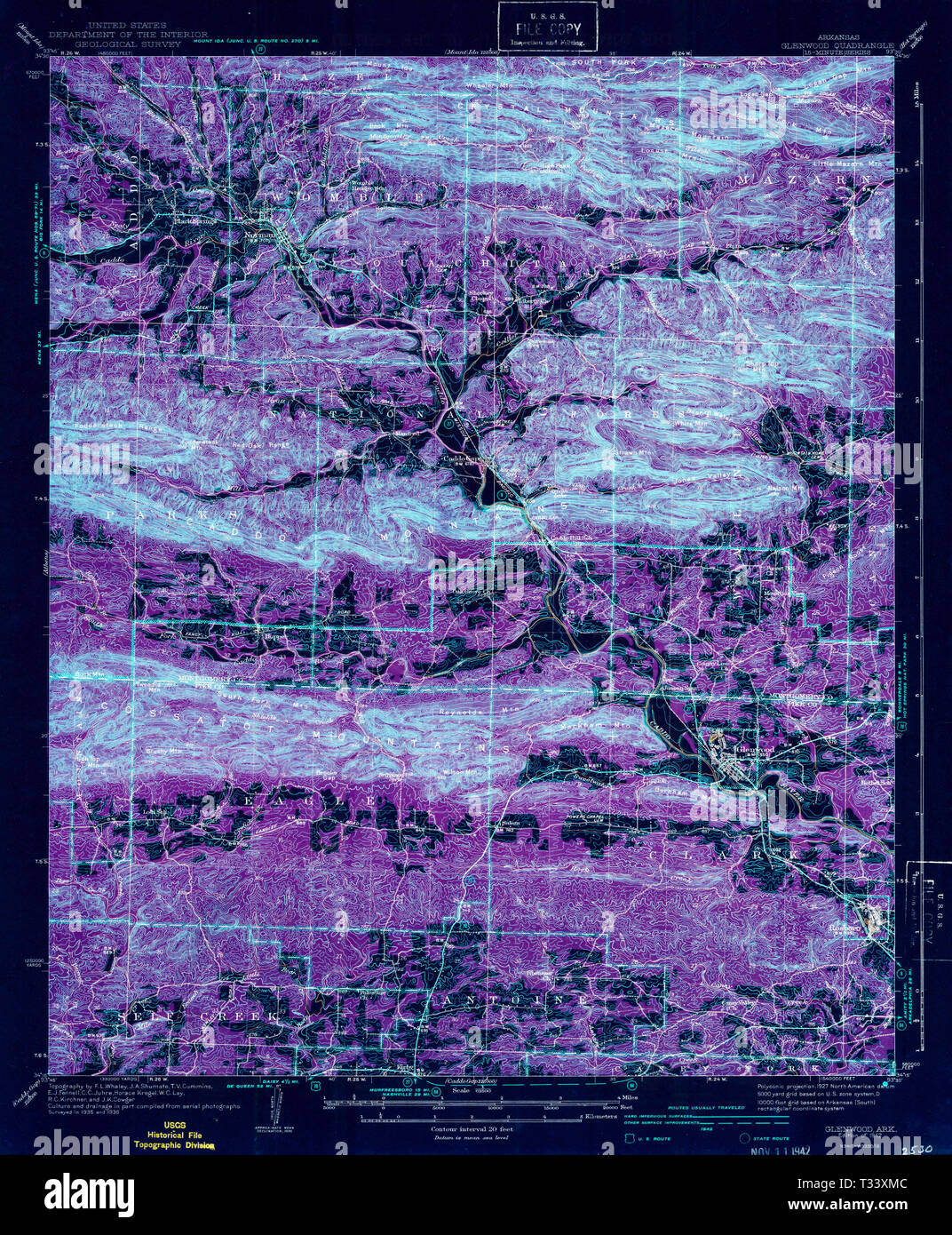 Glenwood arkansas map hires stock photography and images Alamy