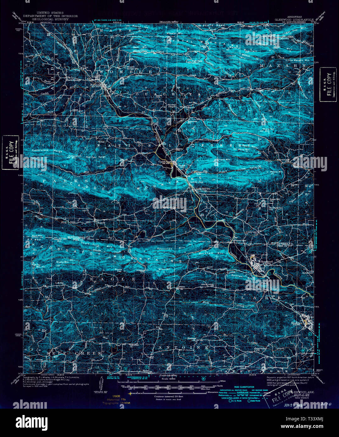 Glenwood arkansas map hires stock photography and images Alamy