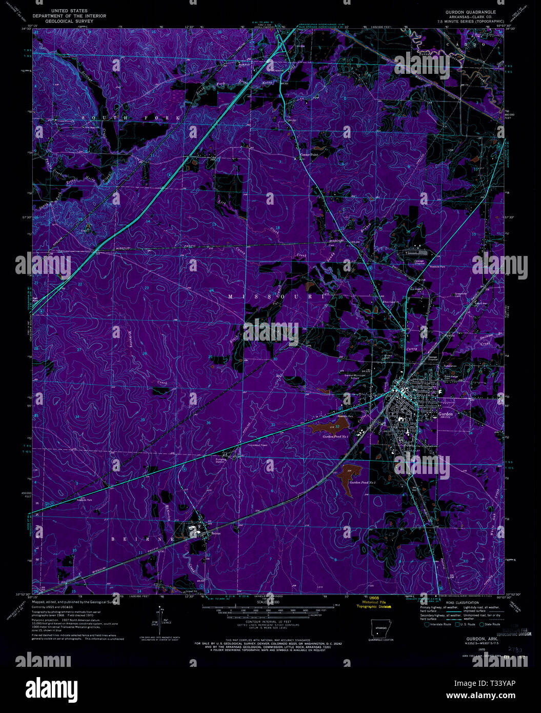 Map of gurdon hires stock photography and images Alamy