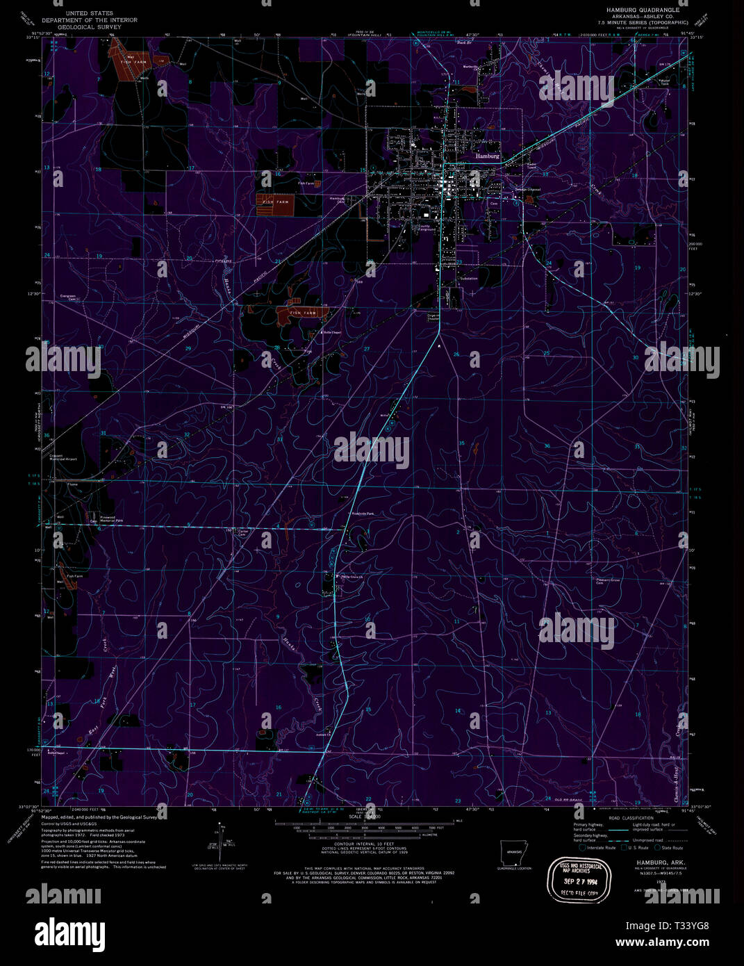 Hamburg arkansas map hires stock photography and images Alamy