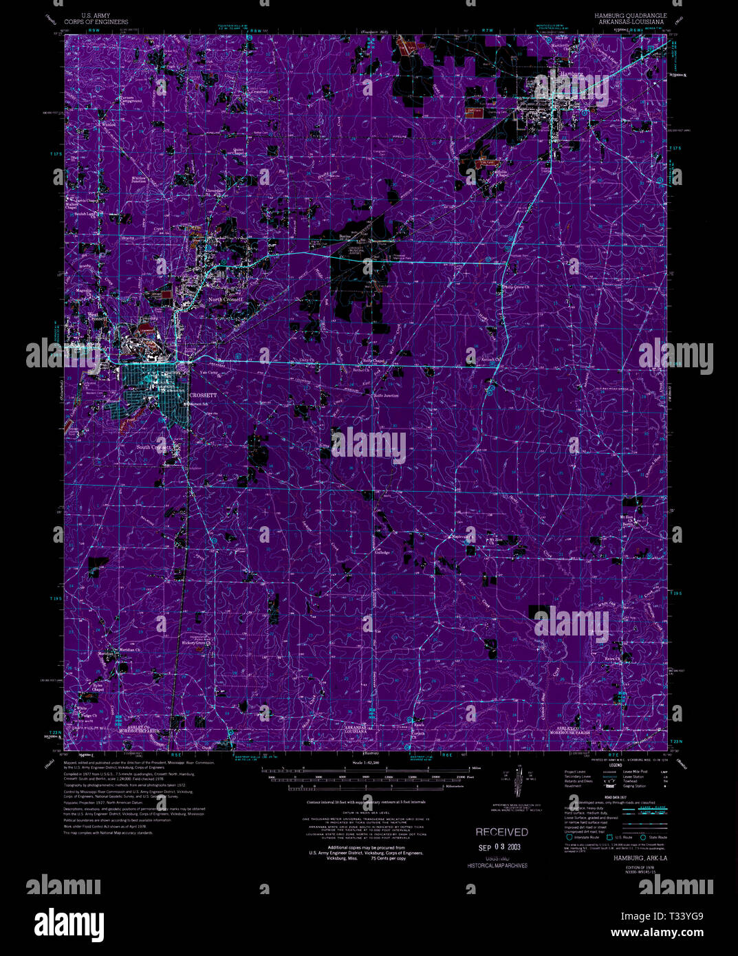 Hamburg arkansas map hires stock photography and images Alamy