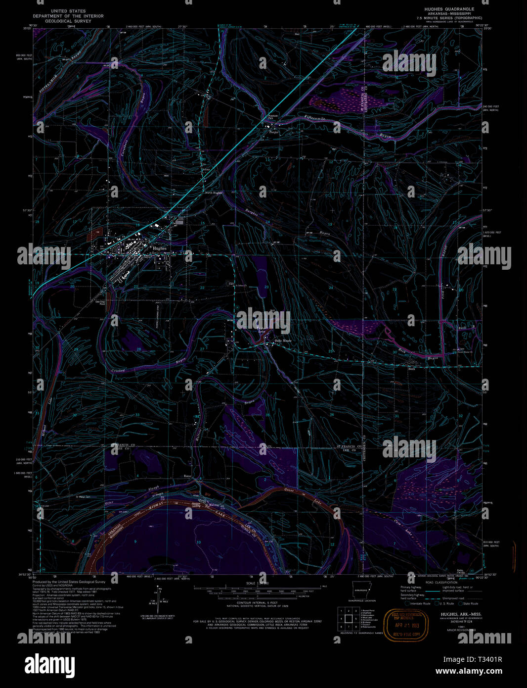 Hughes arkansas map hires stock photography and images Alamy