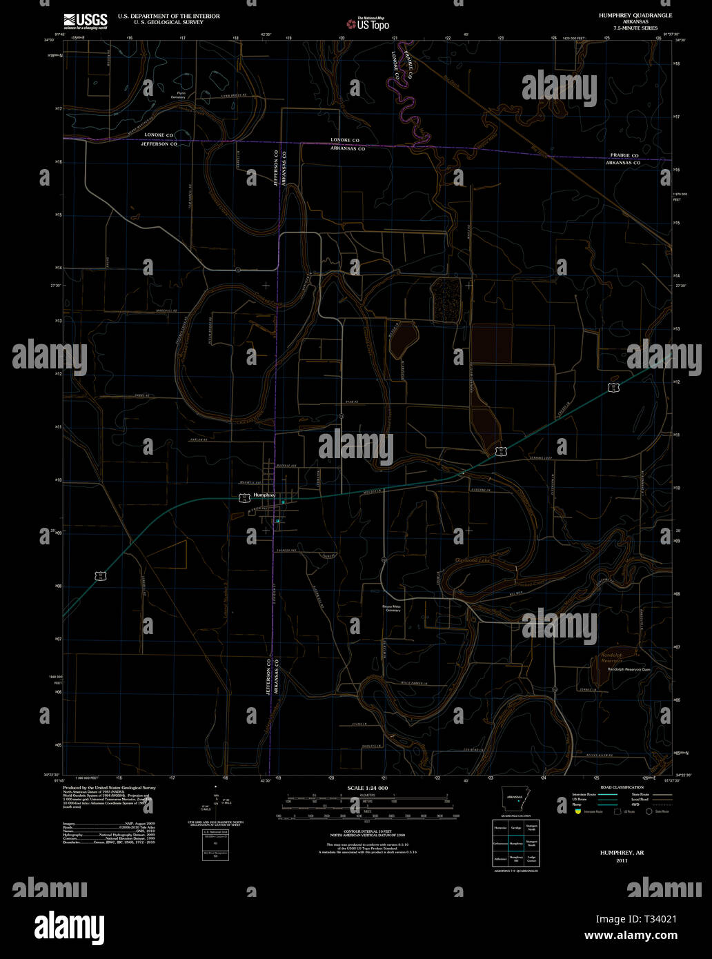 Humphrey arkansas map hires stock photography and images Alamy