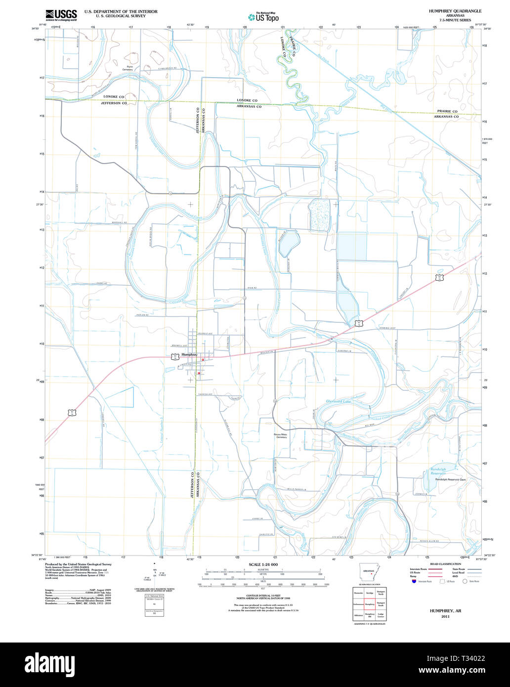 Humphrey arkansas map hires stock photography and images Alamy