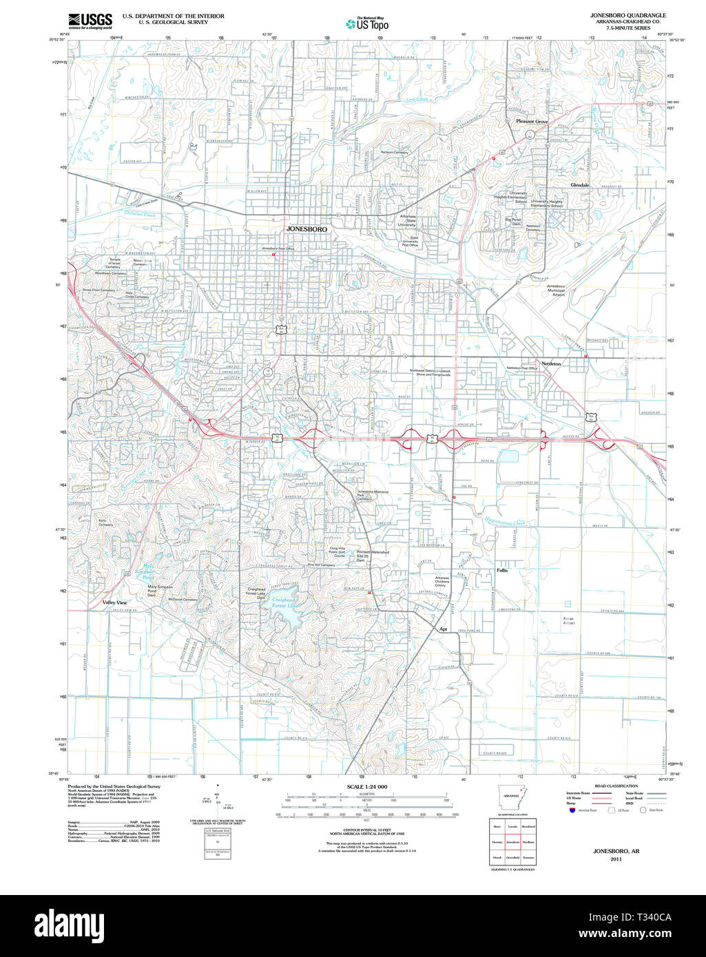 Jonesboro arkansas map hires stock photography and images Alamy
