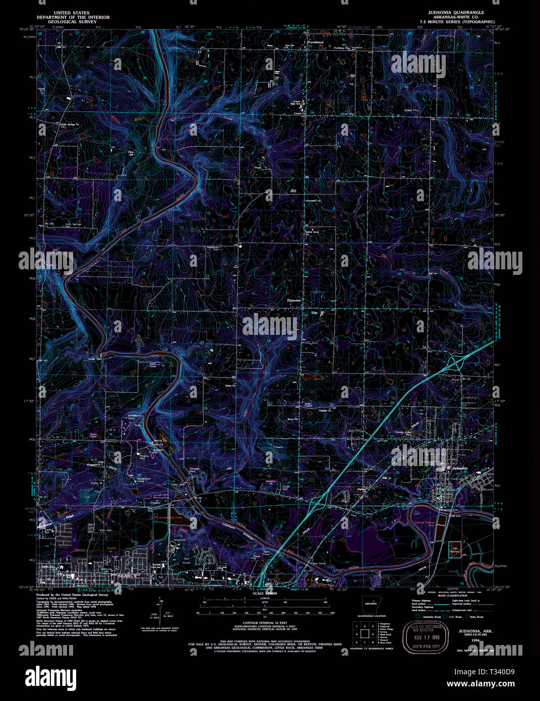 Map of judsonia hires stock photography and images Alamy
