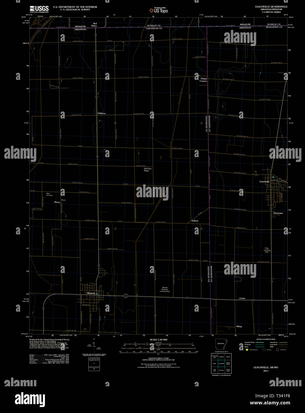 Map of leachville hires stock photography and images Alamy